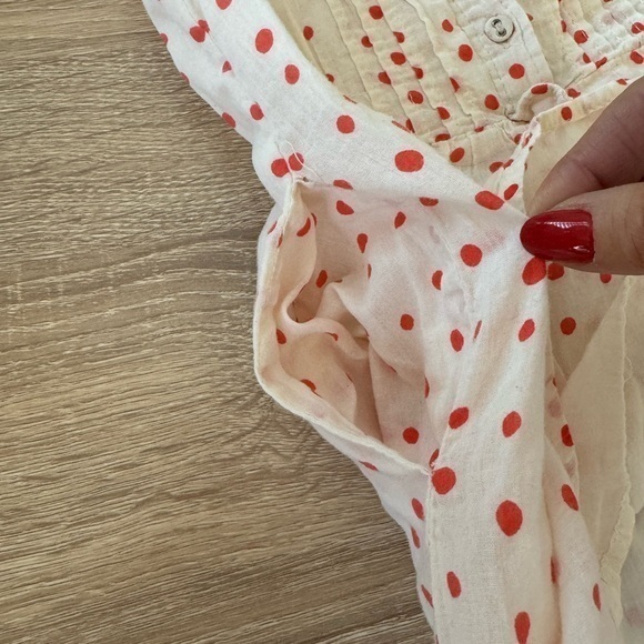 LALI Polkadot Cream &‎ Red Pintuck Dress 3T - Picture 11 of 12